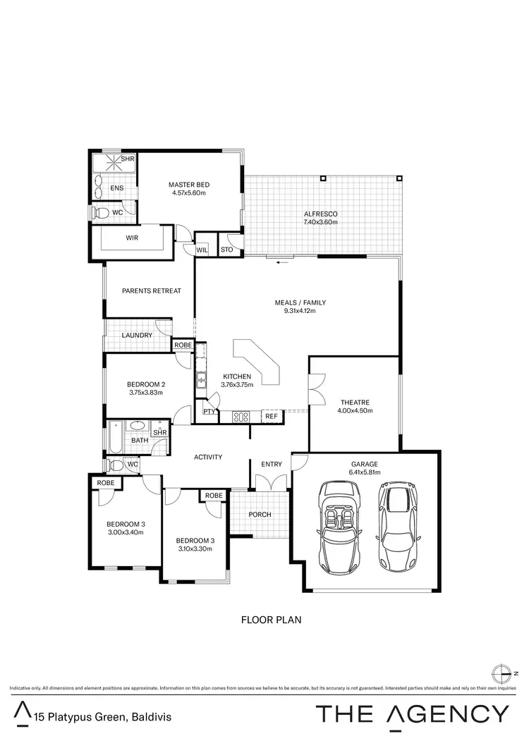 Floorplan of Homely house listing, 15 Platypus Green, Baldivis WA 6171