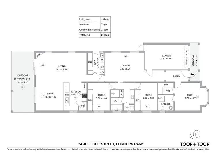 Floorplan of Homely house listing, 24 Jellicoe Street, Flinders Park SA 5025