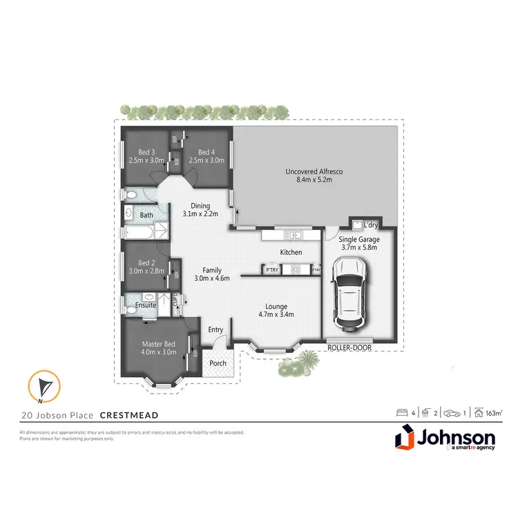 Floorplan of Homely house listing, 20 Jobson Place, Crestmead QLD 4132