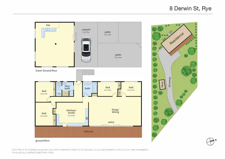 Floorplan of Homely house listing, 8 Derwin Street, Rye VIC 3941