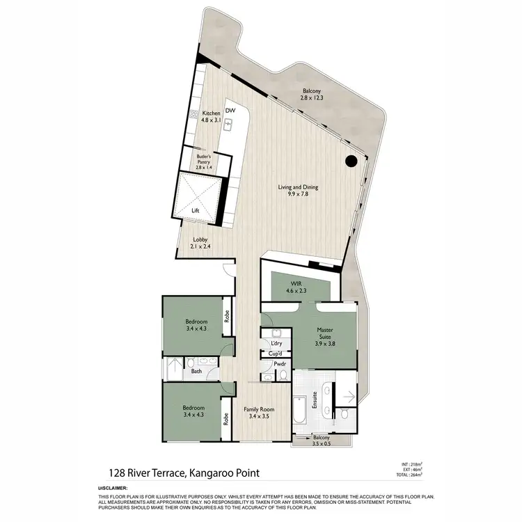 Floorplan of Homely unit listing, 4/128 River Terrace, Kangaroo Point QLD 4169