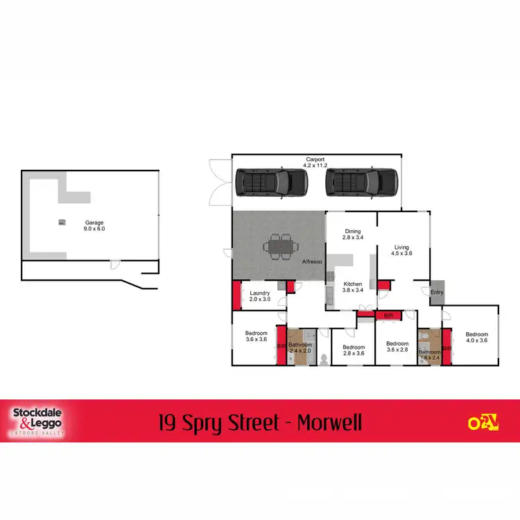 Floorplan of Homely house listing, 19 Spry Street, Morwell VIC 3840