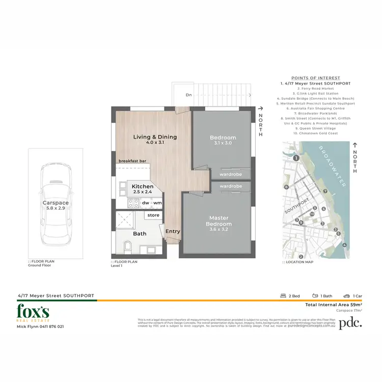 Floorplan of Homely unit listing, 4/17 Meyer Street, Southport QLD 4215