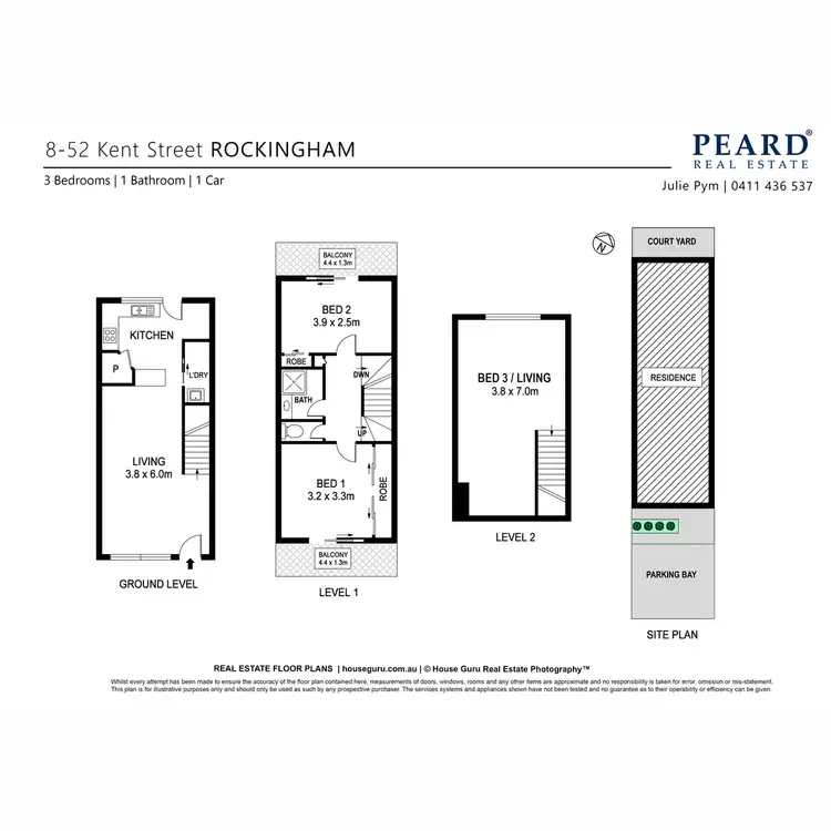 Floorplan of Homely townhouse listing, 8/52 Kent Street, Rockingham WA 6168