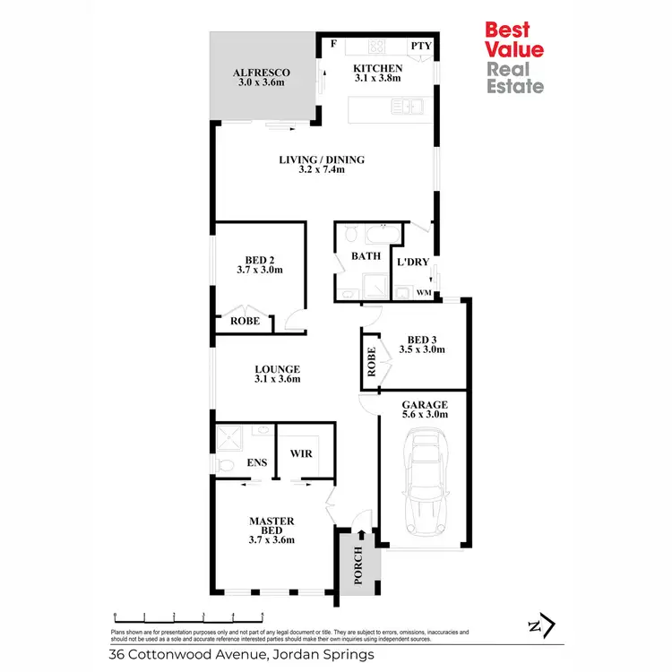 Floorplan of Homely house listing, 36 Cottonwood Avenue, Jordan Springs NSW 2747