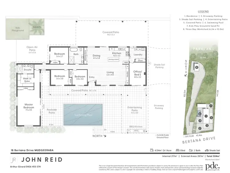 Floorplan of Homely house listing, 18 Bertana Drive, Mudgeeraba QLD 4213