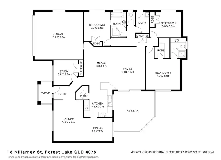 Floorplan of Homely house listing, 18 Killarney Street, Forest Lake QLD 4078