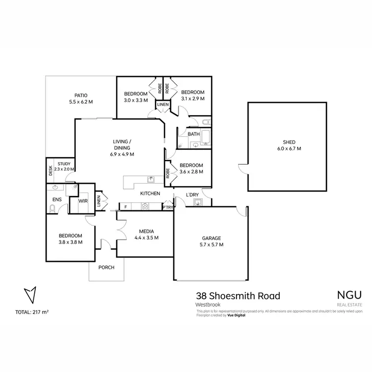 Floorplan of Homely house listing, 38 Shoesmith Road, Westbrook QLD 4350