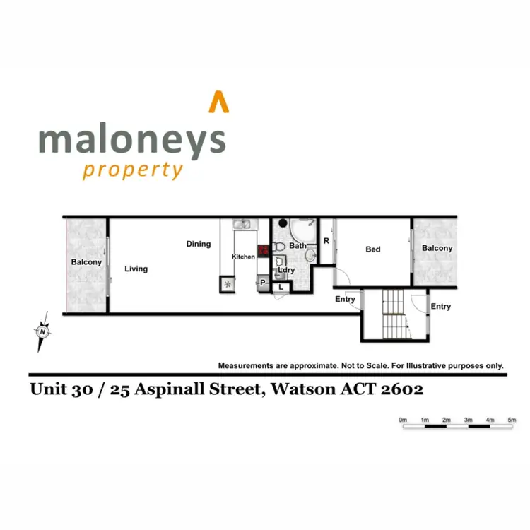 Floorplan of Homely apartment listing, 30/25 Aspinall Street, Watson ACT 2602