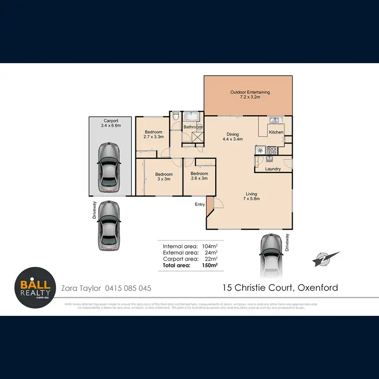 Floorplan of Homely house listing, 15 Christie Court, Oxenford QLD 4210