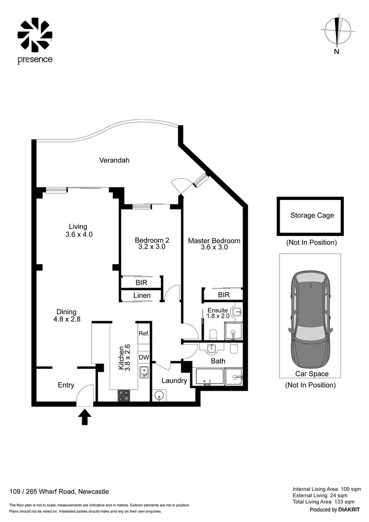 Floorplan of Homely apartment listing, 109/265 Wharf Road, Newcastle NSW 2300