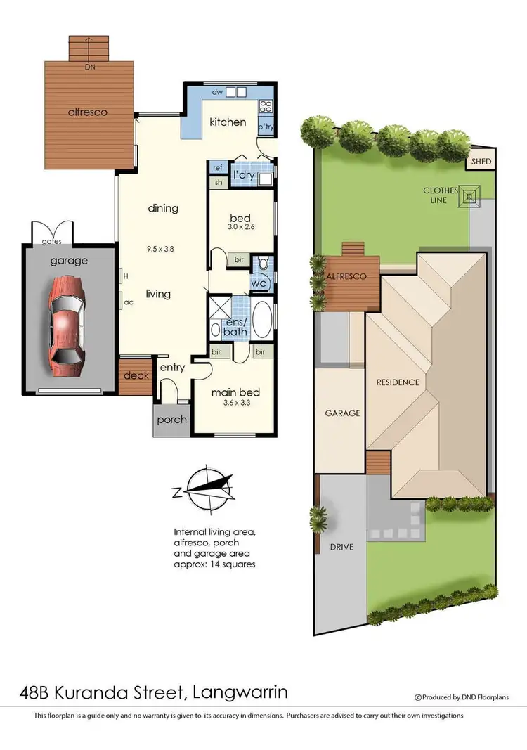 Floorplan of Homely house listing, 48B Kuranda Street, Langwarrin VIC 3910