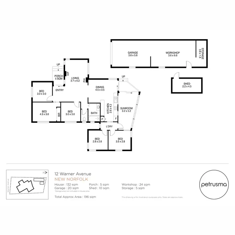 Floorplan of Homely house listing, 12 Warner Avenue, New Norfolk TAS 7140