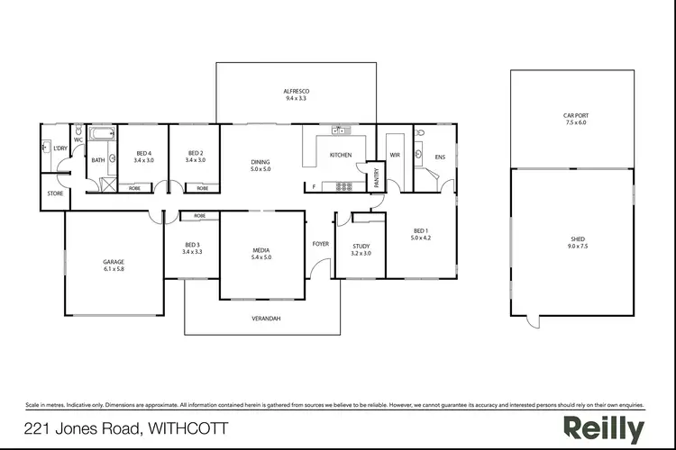 Floorplan of Homely house listing, 221 Jones Road, Withcott QLD 4352