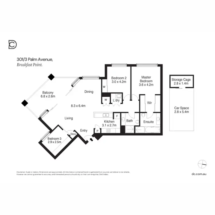 Floorplan of Homely apartment listing, 301/3 Palm Avenue, Breakfast Point NSW 2137