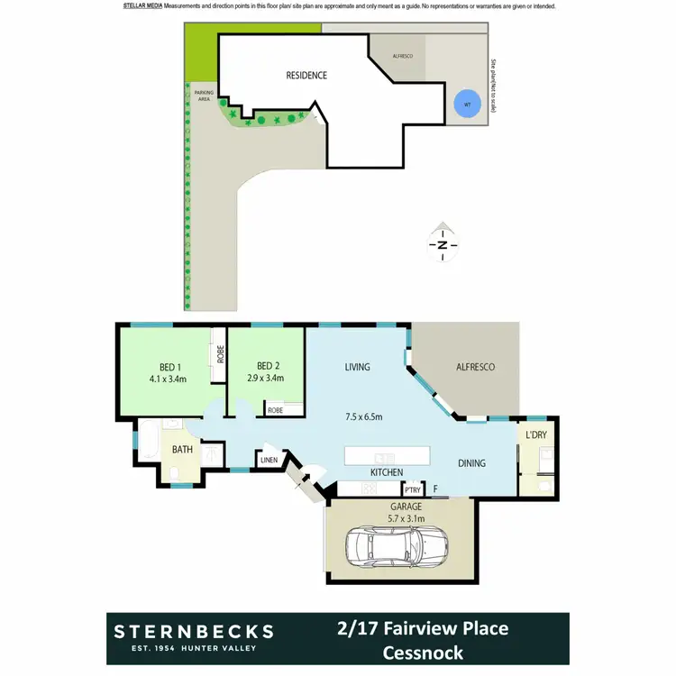 Floorplan of Homely unit listing, 2/17 Fairview Place, Cessnock NSW 2325