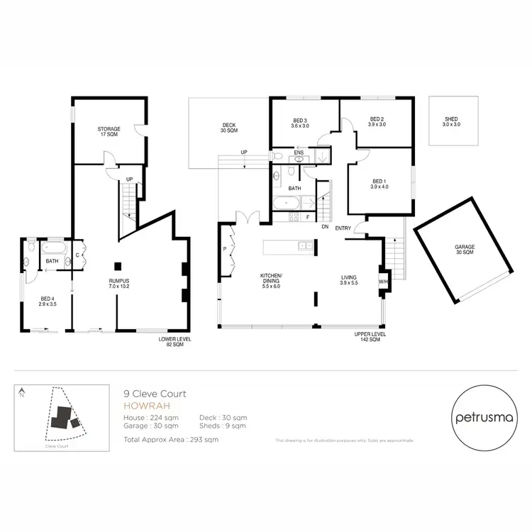 Floorplan of Homely house listing, 9 Cleve Court, Howrah TAS 7018