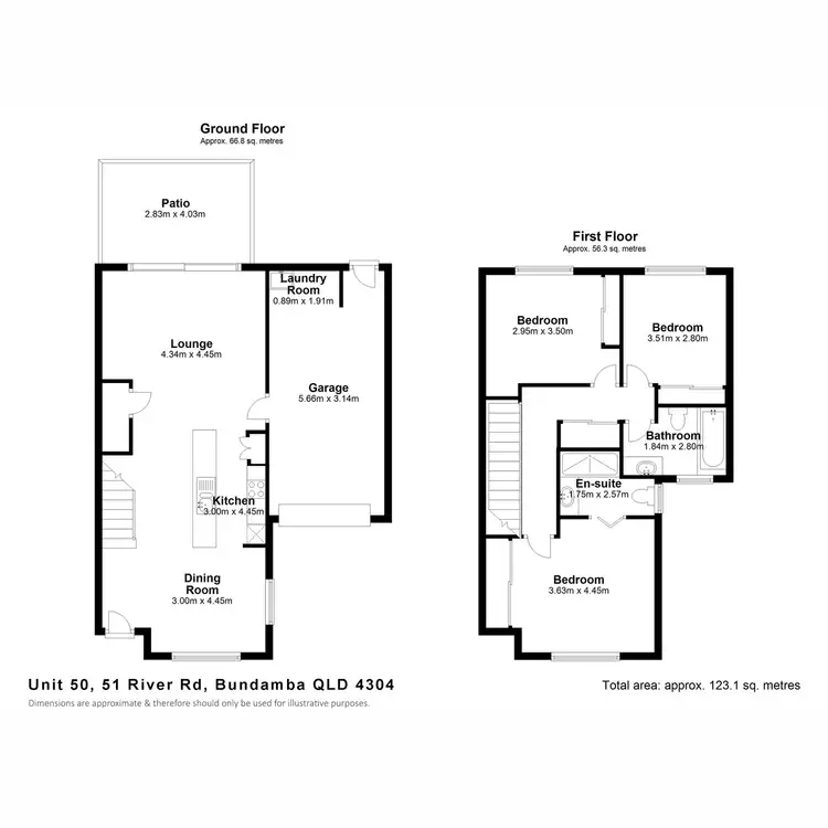 Floorplan of Homely townhouse listing, 50/51 River Road, Bundamba QLD 4304