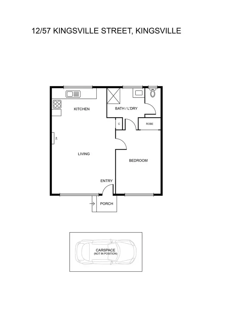 Floorplan of Homely flat listing, 12/57 Kingsville Street, Kingsville VIC 3012