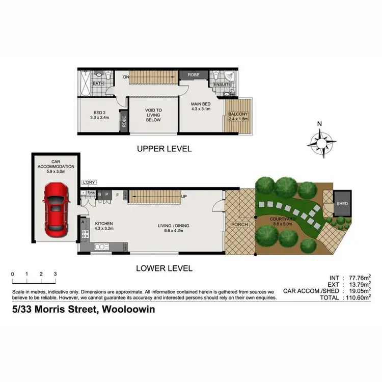 Floorplan of Homely townhouse listing, 5/33 Morris Street, Wooloowin QLD 4030