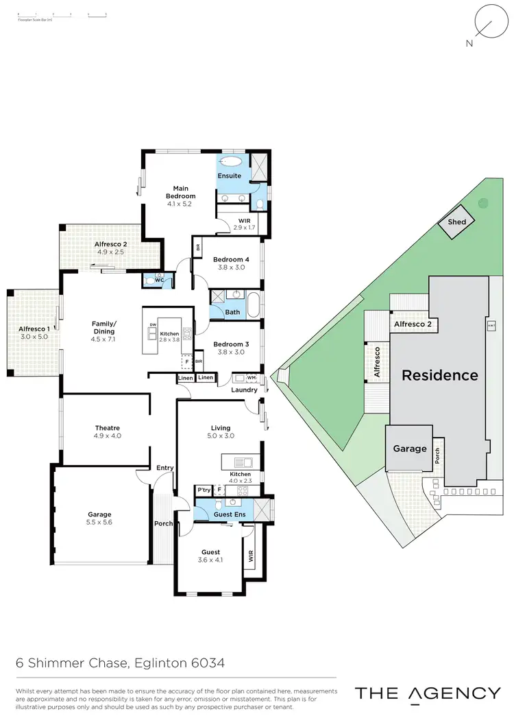 Floorplan of Homely house listing, 6 Shimmer Chase, Eglinton WA 6034