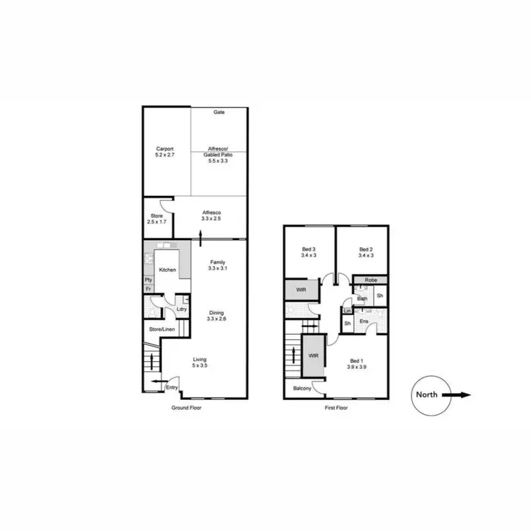 Floorplan of Homely townhouse listing, 1/25 O'Connor Close, North Coogee WA 6163