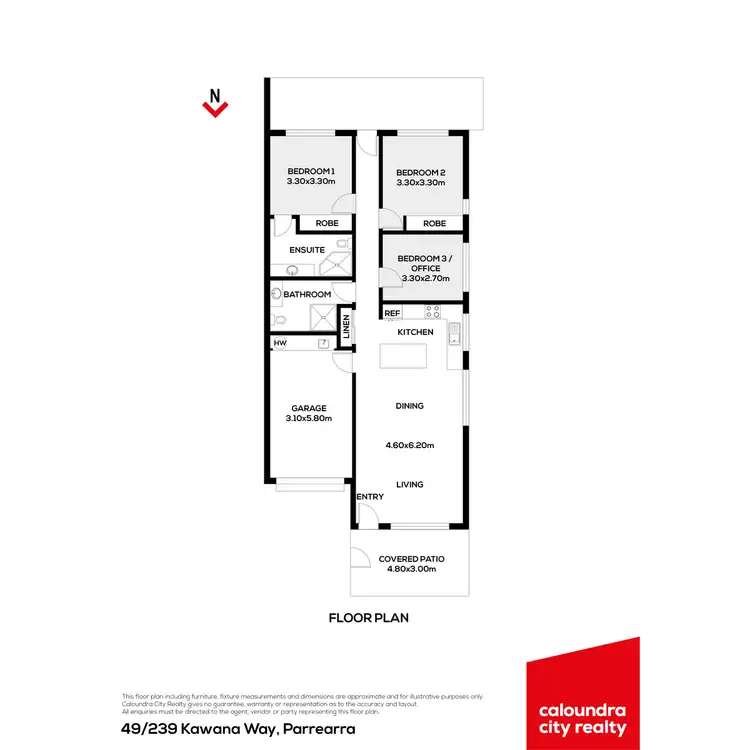 Floorplan of Homely villa listing, 49/239 Kawana Way, Parrearra QLD 4575