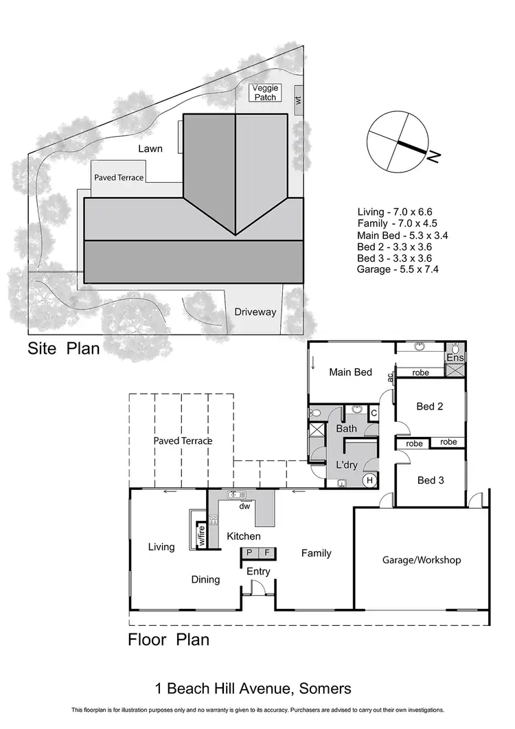 Floorplan of Homely house listing, 1 Beach Hill Avenue, Somers VIC 3927