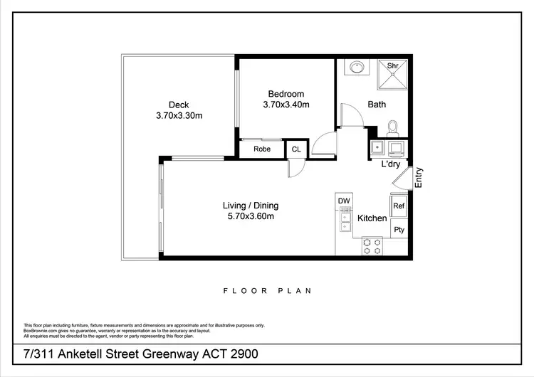 Floorplan of Homely apartment listing, 7/311 Anketell Street, Greenway ACT 2900