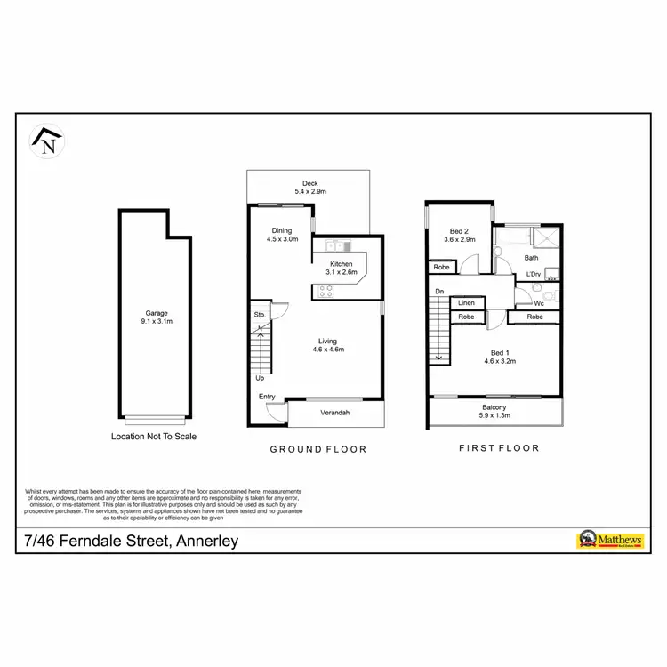 Floorplan of Homely townhouse listing, 7/46 Ferndale Street, Annerley QLD 4103