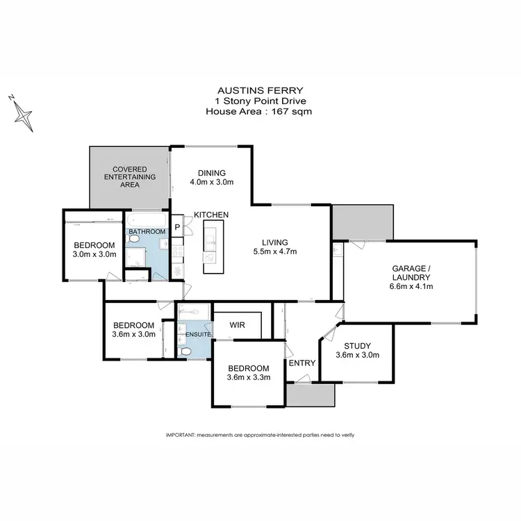 Floorplan of Homely house listing, 1 Stony Point Drive, Austins Ferry TAS 7011