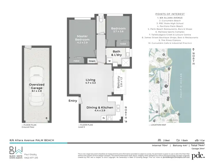 Floorplan of Homely unit listing, 8/6 Allara Avenue, Palm Beach QLD 4221