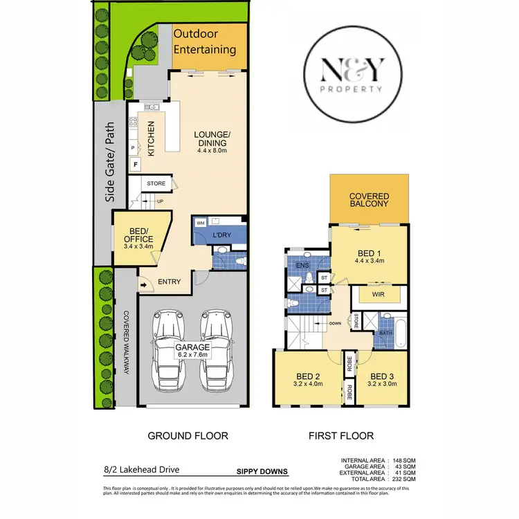 Floorplan of Homely townhouse listing, 8/2 LAKEHEAD Drive, Sippy Downs QLD 4556