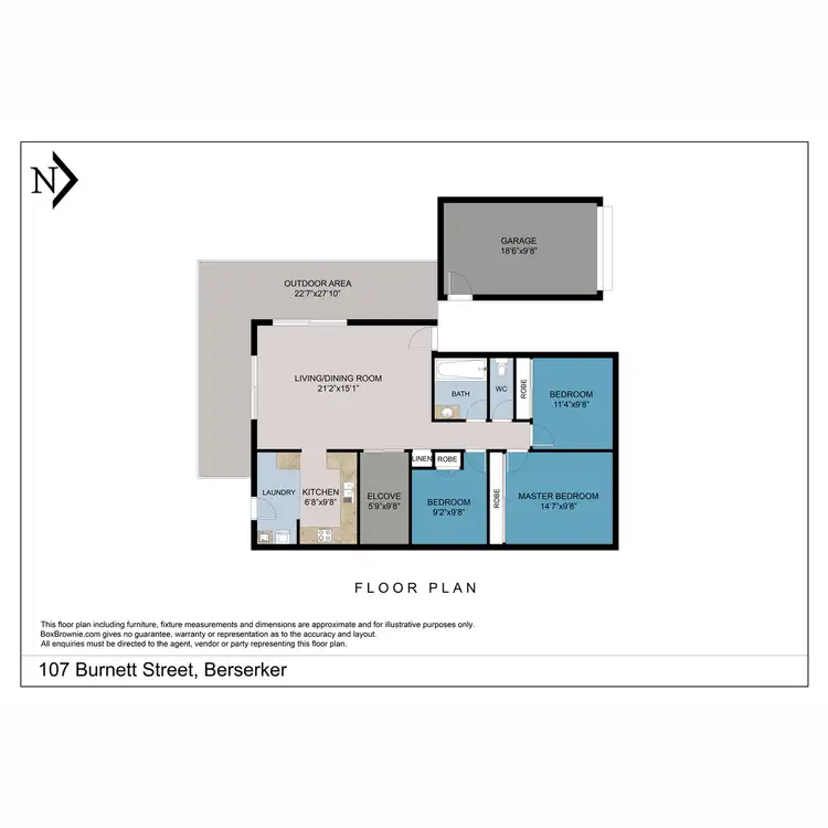 Floorplan of Homely house listing, 107 Burnett Street, Berserker QLD 4701