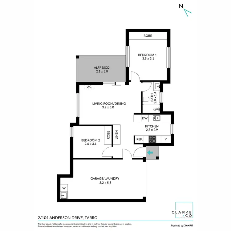 Floorplan of Homely villa listing, 2/104 Anderson Drive, Tarro NSW 2322