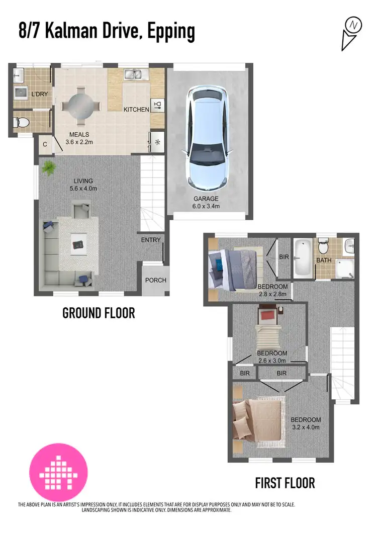 Floorplan of Homely townhouse listing, 8/7 Kalman Road, Epping VIC 3076