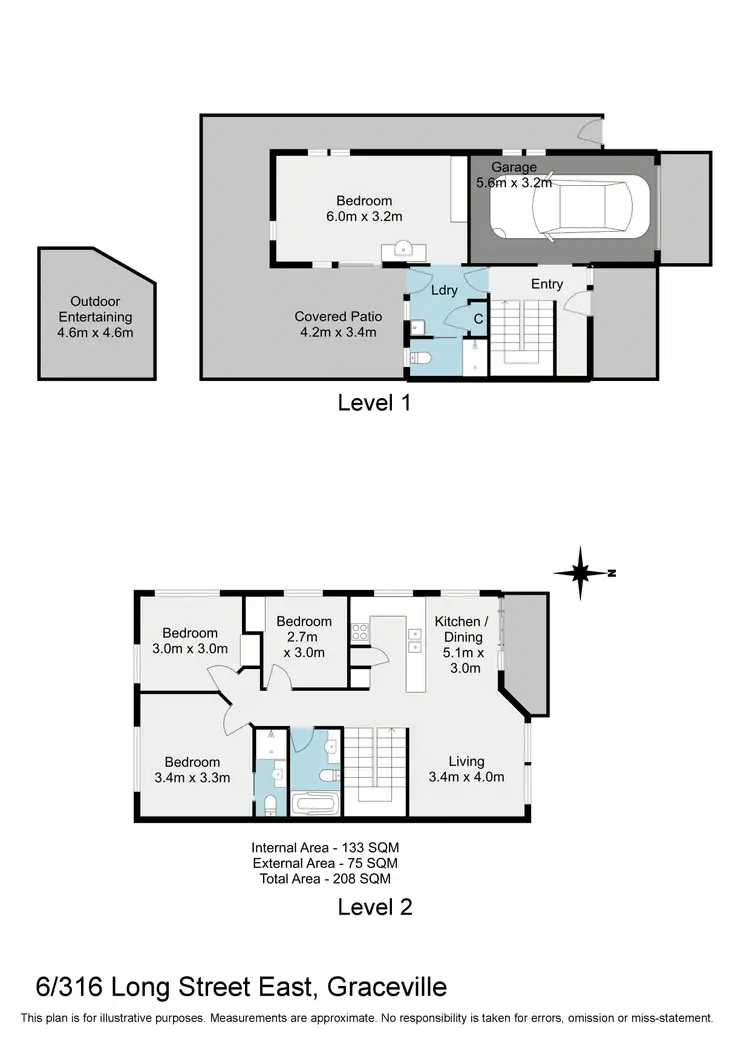 Floorplan of Homely unit listing, 6/316 Long Street East, Graceville QLD 4075