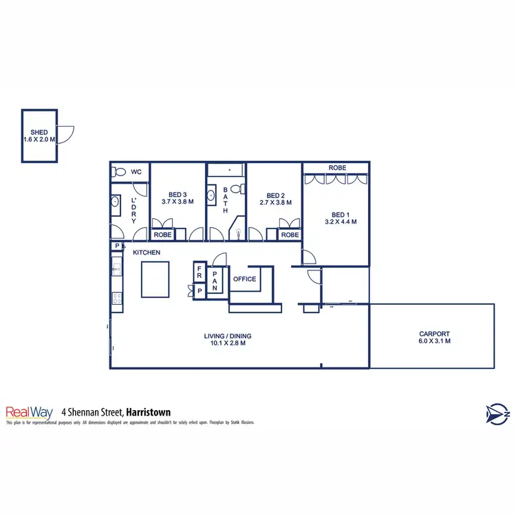 Floorplan of Homely house listing, 4 Shennan Street, Harristown QLD 4350