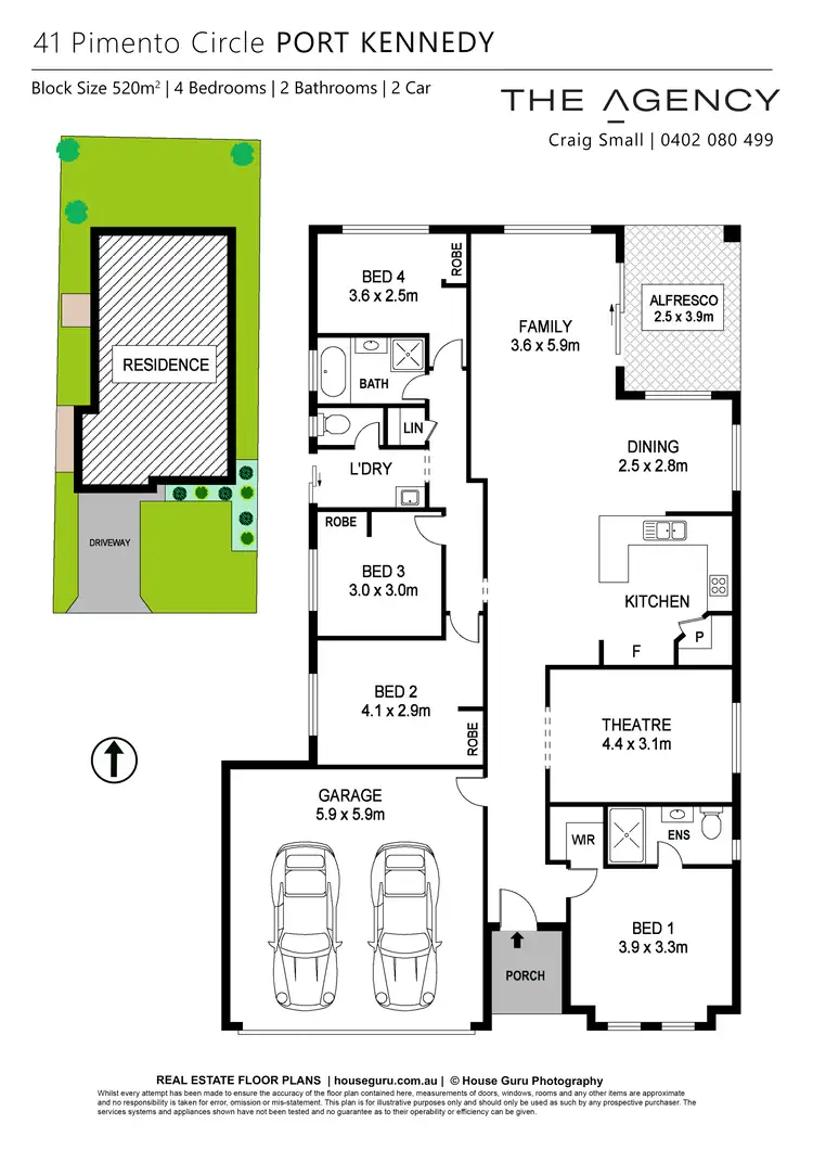 Floorplan of Homely house listing, 41 Pimento Circle, Port Kennedy WA 6172
