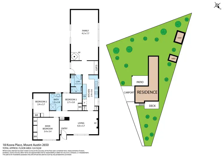Floorplan of Homely house listing, 18 Koora Place, Mount Austin NSW 2650
