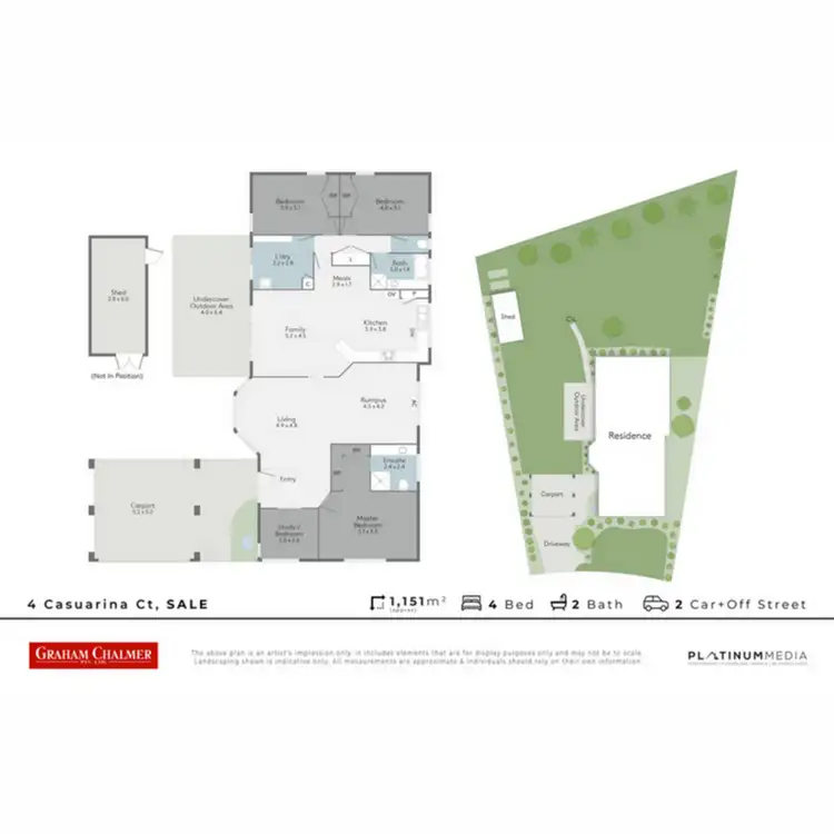 Floorplan of Homely house listing, 4 Casuarina Court, Sale VIC 3850