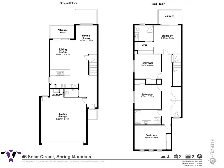 Floorplan of Homely house listing, 46 Solar Circuit, Spring Mountain QLD 4300