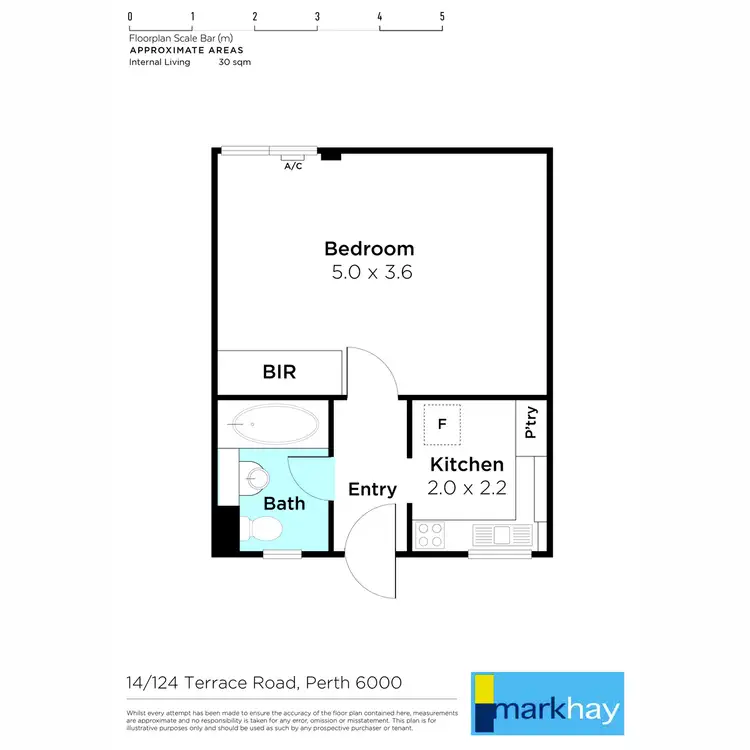 Floorplan of Homely apartment listing, 14/124 Terrace Road, Perth WA 6000
