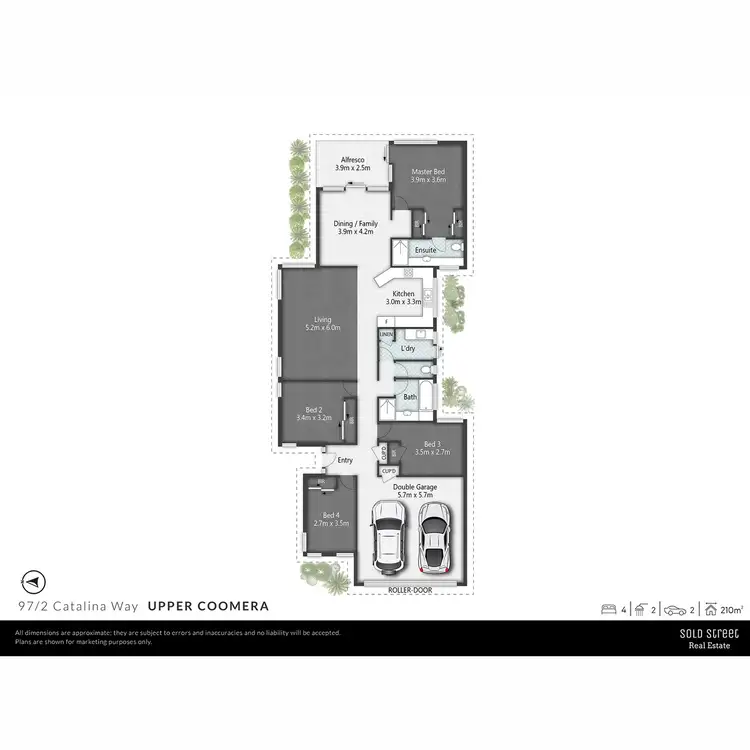 Floorplan of Homely townhouse listing, 97/2 Catalina Way, Upper Coomera QLD 4209
