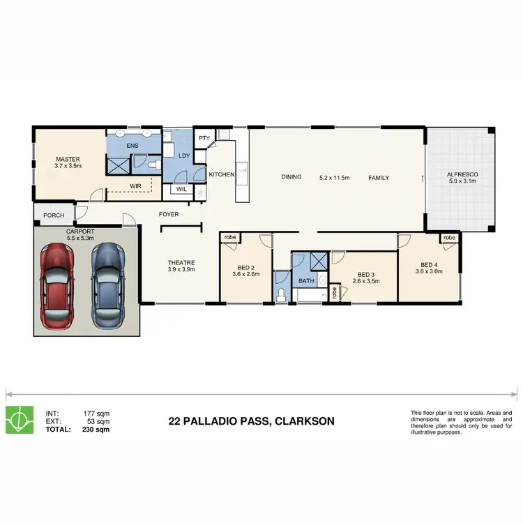 Floorplan of Homely house listing, 22 Palladio Pass, Clarkson WA 6030