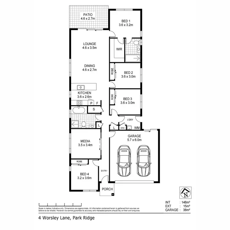 Floorplan of Homely house listing, 4 Worsley Lane, Park Ridge QLD 4125