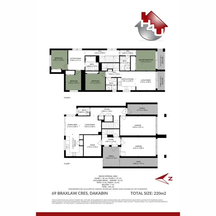 Floorplan of Homely house listing, 69 Braxlaw Cr, Dakabin QLD 4503