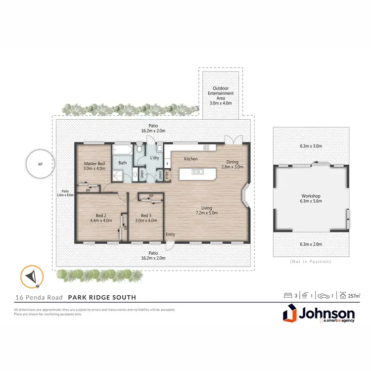 Floorplan of Homely rural property listing, 16 Penda Road, Park Ridge South QLD 4125