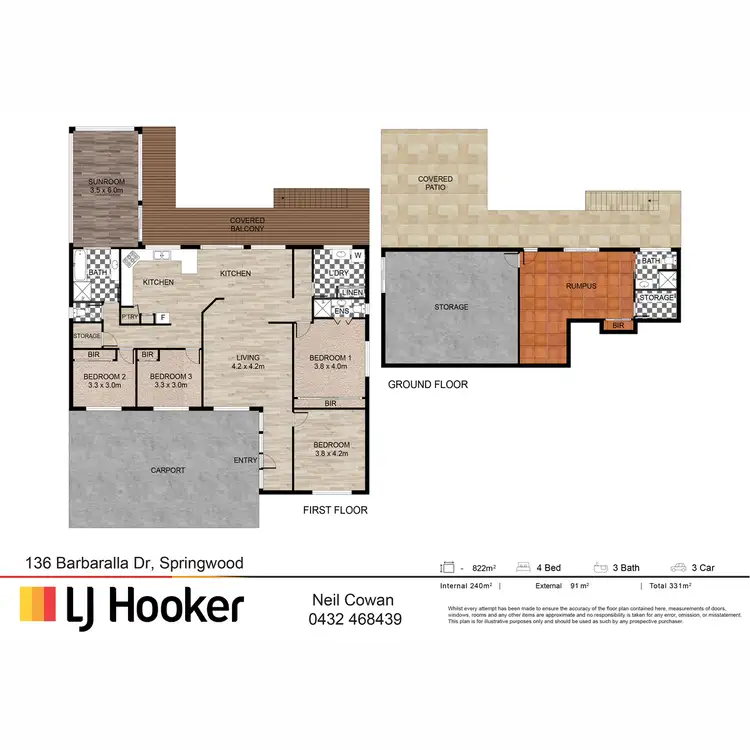 Floorplan of Homely house listing, 136 Barbaralla Drive, Springwood QLD 4127