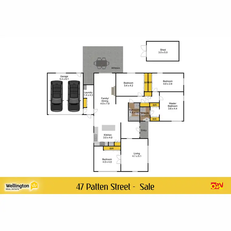 Floorplan of Homely house listing, 47 Patten Street, Sale VIC 3850